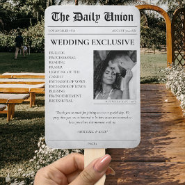 Zeitungsartikel Hochzeitsprogramm Fächer