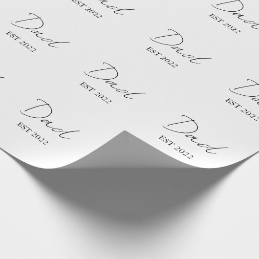 Zeitungsartikel zum personalisierten Vatertag Geschenkpapier (Ecke)