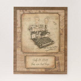 Zeitungsautor / Kolumnist. Vintage Kunst Puzzle