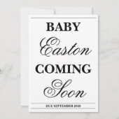 Zeitungsbaby erwartet Schwangerschaftsankündigung Einladung (Rückseite)