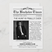 Zeitungsbachelor Party Spaß einzigartig Einladung (Vorne/Hinten)