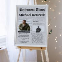 Zeitungsbeschaffung Militäres Vet Foam Poster