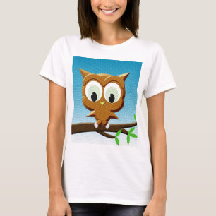 Zeitungscartoon Eule T-Shirt