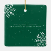 Zeitungsdesign | Newlyweds Foto Keramikornament (Rückseite)