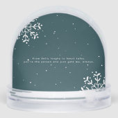 Zeitungsdesign | Newlyweds Foto Schneekugeln (Rückseite)