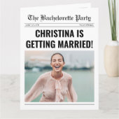 Zeitungsdetails Bachelorette Wochenendausflug Karte (Vorderseite)