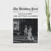 Zeitungsdetails QR in einer Hochzeit Einladung (Vorderseite)