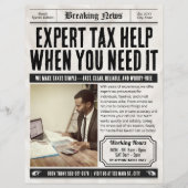 Zeitungsdienst Flyer, Retro-Steuerberatungsdienst Flyer (Vorne)