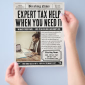 Zeitungsdienst Flyer, Retro-Steuerberatungsdienst Flyer (Hand)