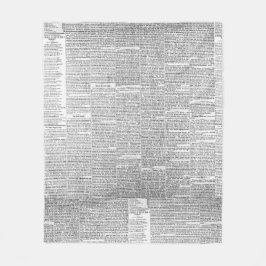 Zeitungsdruck Fleecedecke