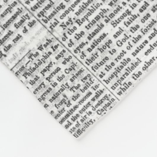 Zeitungsdruck Fleecedecke (Ecke)
