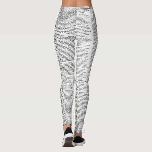Zeitungsdruck Leggings (Rückseite)