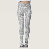 Zeitungsdruck Leggings (Vorderseite)