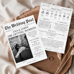 Zeitungseinladung zur Hochzeit Niedlich Einladung<br><div class="desc">Das ist meine liebste Einladung, die ich je gemacht habe. Diese Einladung sieht aus wie eine Zeitung, die Ihren Gästen die Geschichte Ihrer Liebe erzählt. Es enthält Schlagzeilen mit den Namen der Braut und des Bräutigams, Datum und Uhrzeit der Hochzeit, Foto eines glücklichen Paares, Adresse und Aussage. Auf der Rückseite...</div>