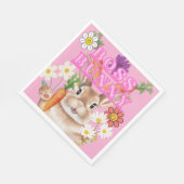 Zeitungsessen Napkin, Boss Bunny Serviette (Ecke)