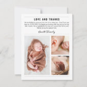 Zeitungsfoto Collage Geburtsankündigung Karte (Rückseite)