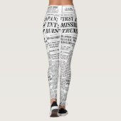 Zeitungsgamaschen Leggings (Rückseite)
