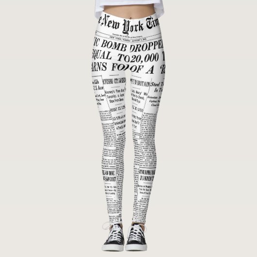Zeitungsgamaschen Leggings (Vorderseite)