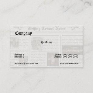 Zeitungsgeschäftskarte Visitenkarte