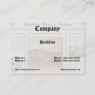 Zeitungsgeschäftskarte Visitenkarte