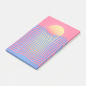 Zeitungsgeschichte: Sonnenuntergang Post-it Klebezettel (angewinkelt)