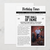 Zeitungsgolf 50. Geburtstag Einladung (Vorne/Hinten)
