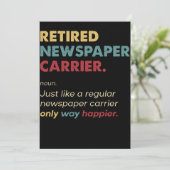 Zeitungshändler - Retro Definition Design Einladung (Stehend Vorderseite)