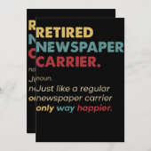 Zeitungshändler - Retro Definition Design Einladung (Vorne/Hinten)
