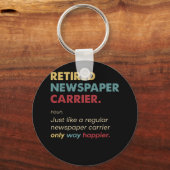 Zeitungshändler - Retro Definition Design Schlüsselanhänger (Vorderseite)