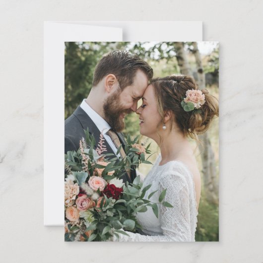 Zeitungshochzeit dank Ihrer Karte benutzerdefinier (Rückseite)