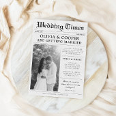 Zeitungshochzeit Einladung