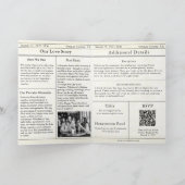 Zeitungshochzeit Einladung (Innenseite)