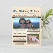 Zeitungshochzeit retten die Ankündigung (Stehend Vorderseite)