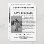 Zeitungshochzeit rettet das Datum Save The Date (Vorne/Hinten)