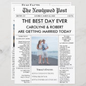 Zeitungshochzeitprogramm (Vorne/Hinten)