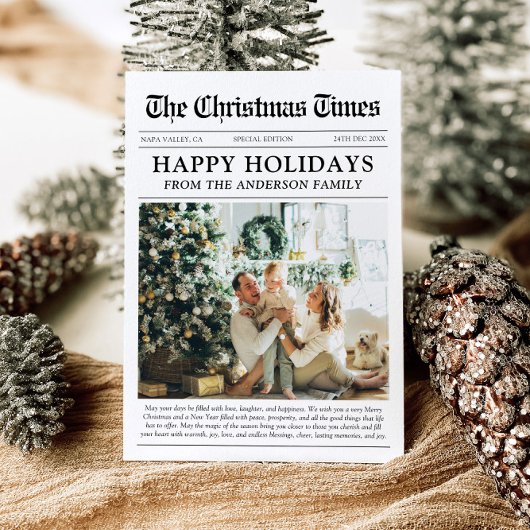 Zeitungsjahr in Review Family Foto Weihnachten