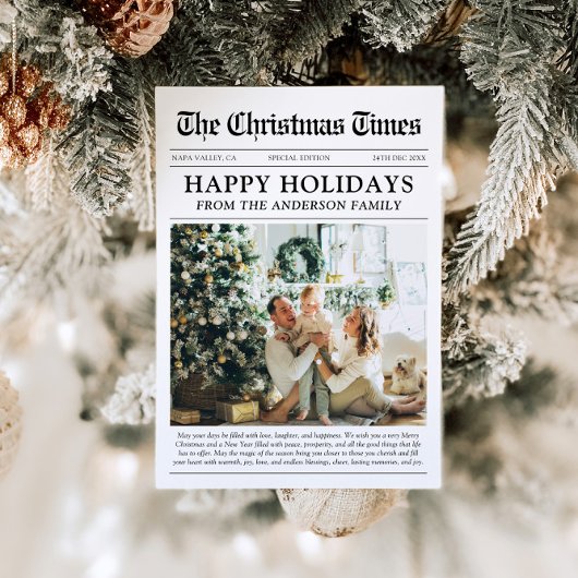 Zeitungsjahr in Review Family Foto Weihnachten