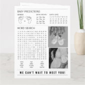 Zeitungsjunges bald Schwangerschaftsankündigung Karte (Rückseite)