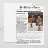 Zeitungskarte Feiertagskarte (Vorne/Hinten)