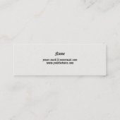 Zeitungskarte Mini Visitenkarte (Rückseite)