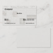 Zeitungskarte Visitenkarte (Vorne/Hinten)