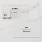 Zeitungskarte Visitenkarte (Vorne/Hinten)