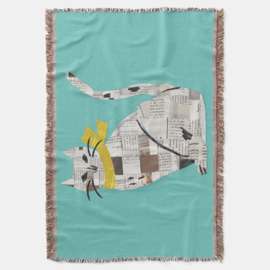 Zeitungskatze Decke (Vorderseite Vertikal)