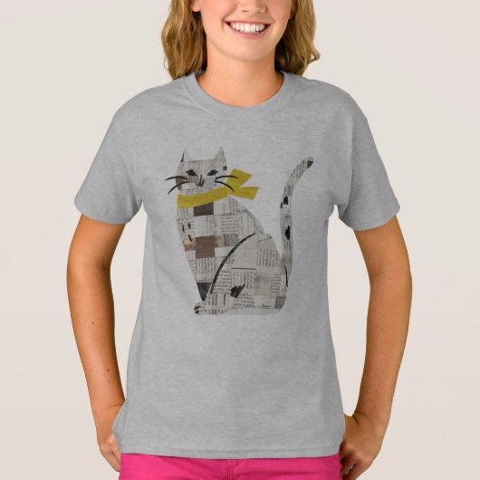 Zeitungskatze T-Shirt (Vorderseite)