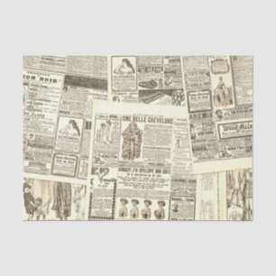 Zeitungskomposition Seidenpapier