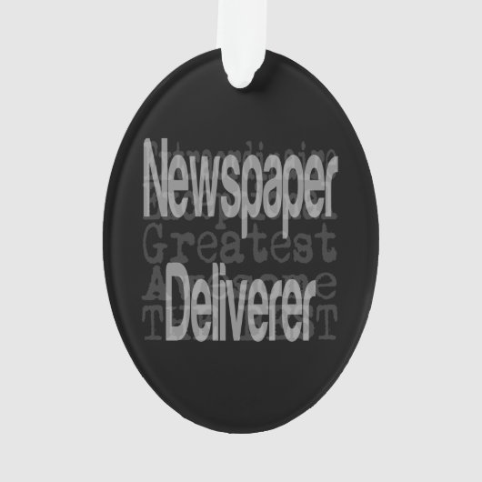 Zeitungslieferant Extraordinaire Ornament (Rückseite)