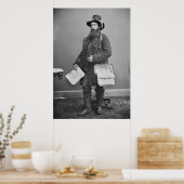 Zeitungsmann des zivilen Krieges, 1860er Poster (Küche)