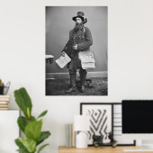 Zeitungsmann des zivilen Krieges, 1860er Poster (Heimbüro)