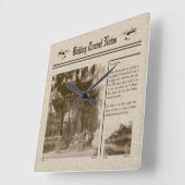 Zeitungsmauer Quadratische Wanduhr (Winkel)