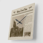 Zeitungsmauer Quadratische Wanduhr (Winkel)